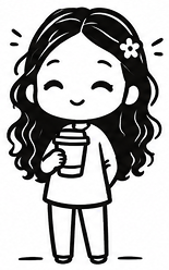 Standing with a drink illustration